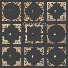 2pcs (Left and Right) Corner Applique Onlay, 6cm to 40cm, Unpainted Wood Carved Furniture Carving Apliques Supplies MD023