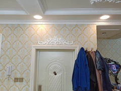 36cm to 60cm Unpainted Wood Carved Applique Onlay, 1pc, Home Cabinet Wall Embellishments, Horizontal Style Appliques, MD063B