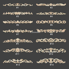6" to 46" (14cm to 116cm) Unpainted Wood Furniture Applique / Craft Applique / Shabby Chic / Romantic Cottage / DIY MD038