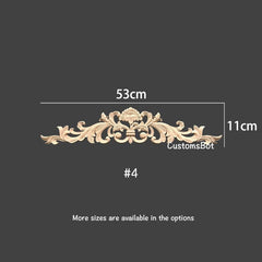 9" to 31" (22cm to 78cm) Unpainted Wood Furniture Applique / Craft Applique / Shabby Chic / Romantic Cottage / DIY MD039