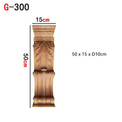 Height 18" to 26" (45-65cm) Unpainted Wood Carved Corbel, 1 Piece, Home Interior Ornamente Roman Column Corbels Fireplace Decal, MD069C